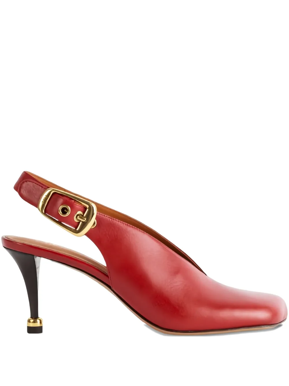 Chloé 70mm slingback calf-leather heeled pumps Red