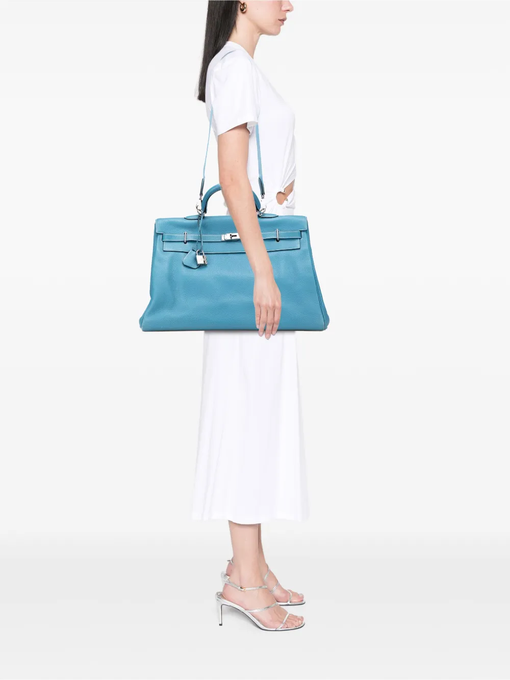 Hermès Pre-Owned 2005 Clemence Kelly II Relax 50 Voyage travel bag | Pre-Owned | Image 2