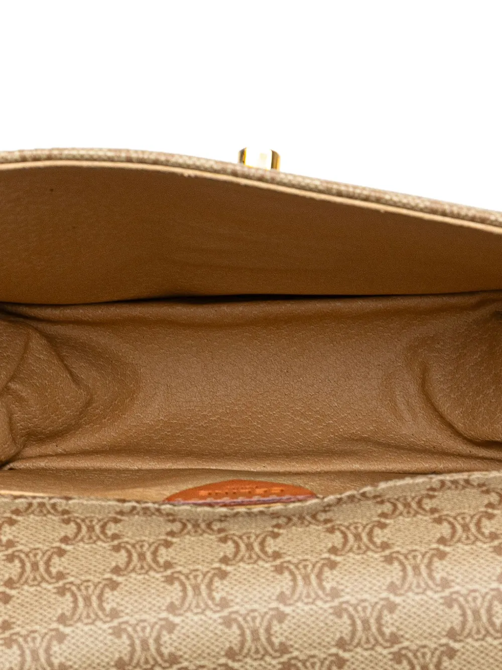 Pre-owned Celine 2009 Macadam Coated Canvas Crossbody Bag In Brown