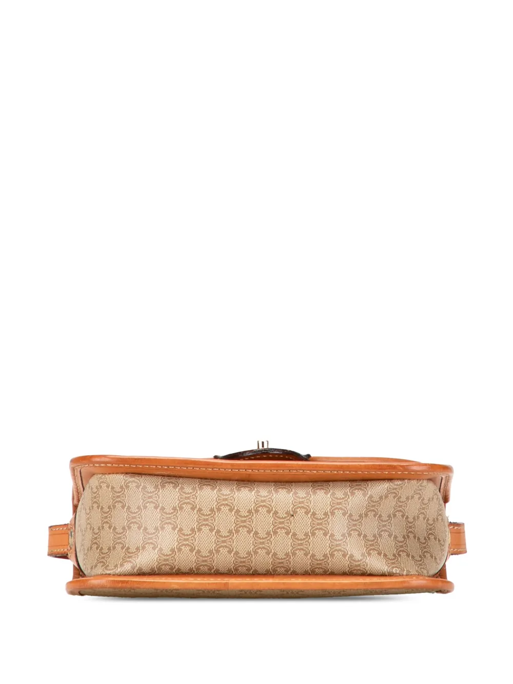 Pre-owned Celine 2009 Macadam Coated Canvas Crossbody Bag In Brown