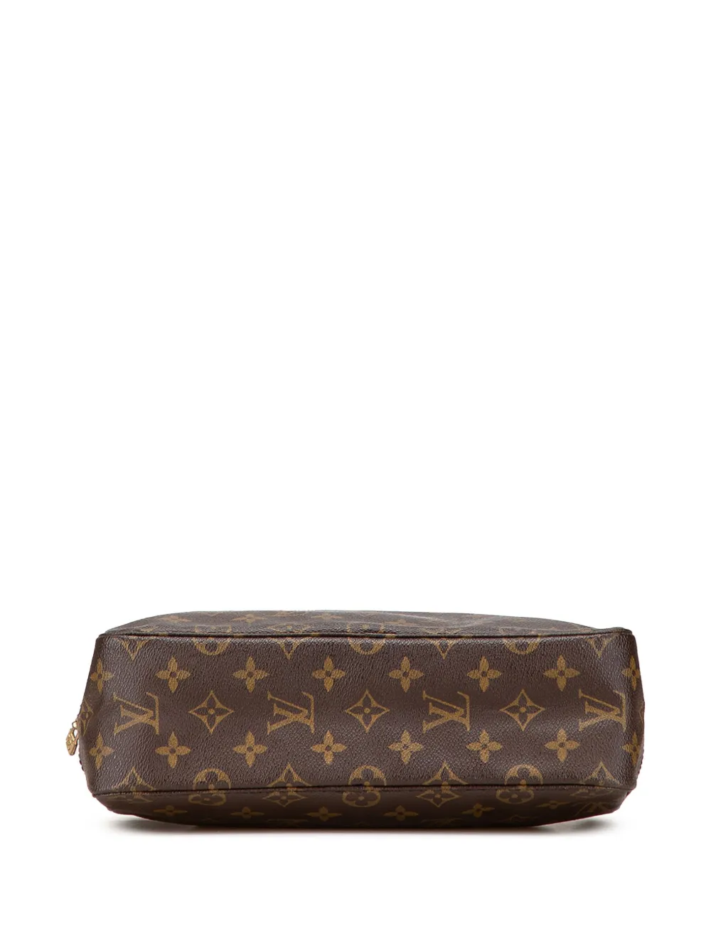 Pre-owned Louis Vuitton 1988 Monogram Trousse Toilette 28 Clutch Bag In Brown