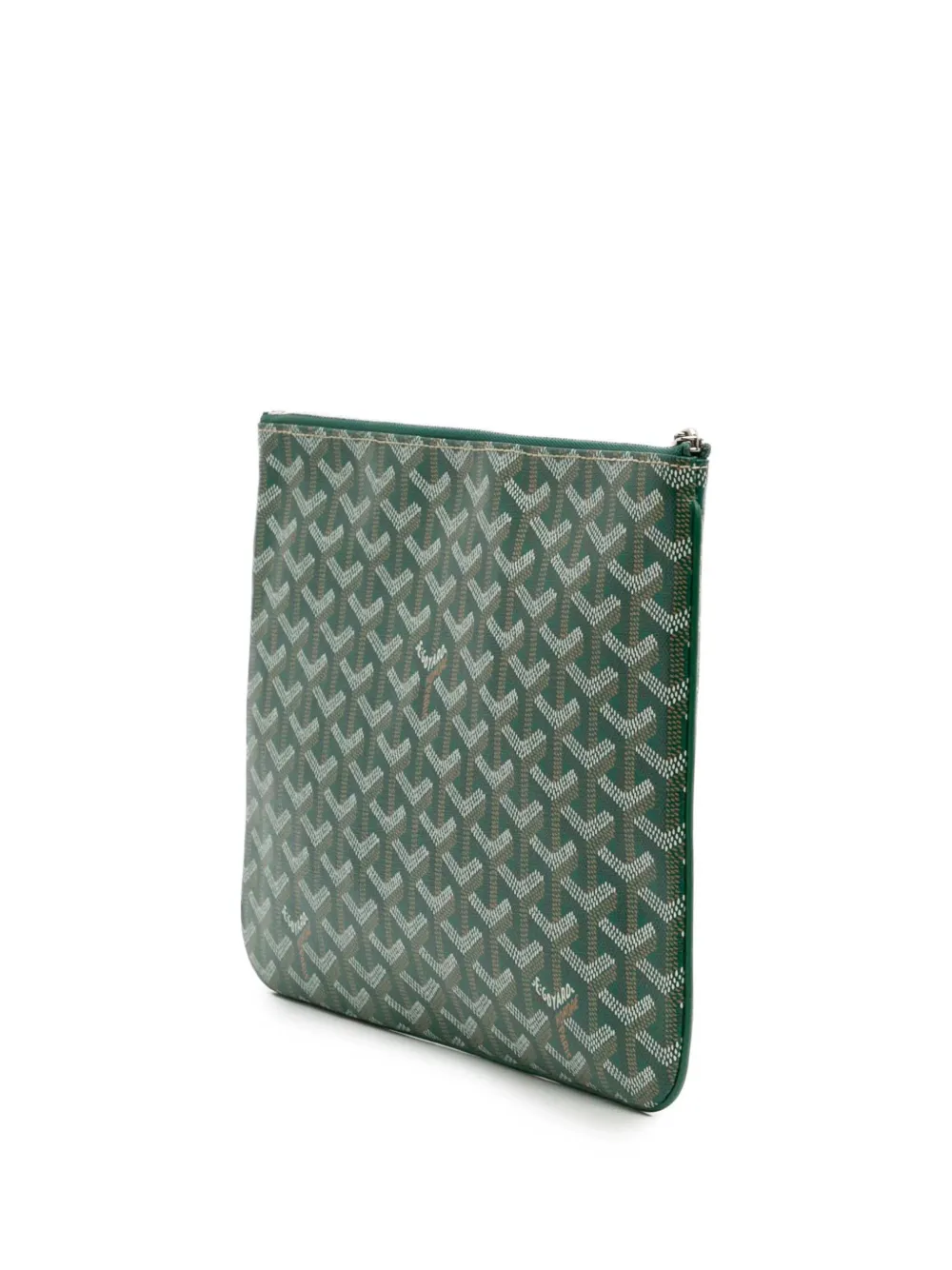 Pre-owned Goyard 2018 Ine Senat Mm Clutch Bag In Green