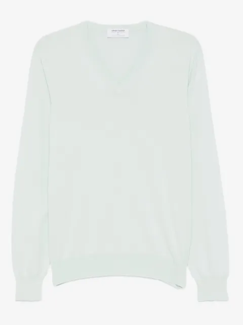 Gran Sasso V-neck long-sleeved sweater