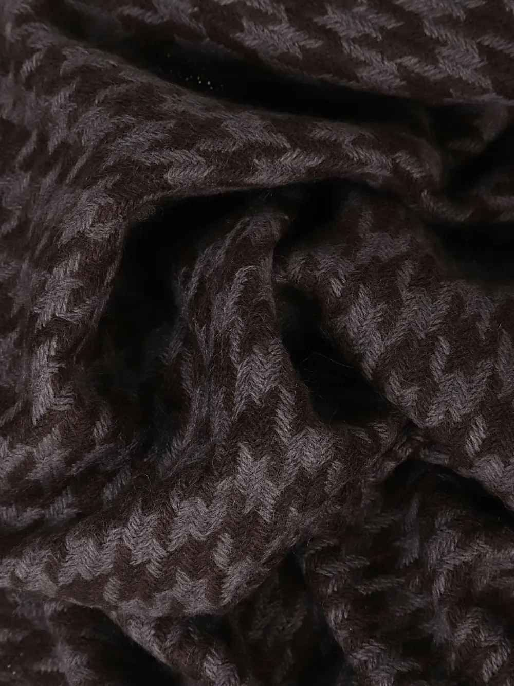 Altea houndstooth-pattern yak scarf - Bruin