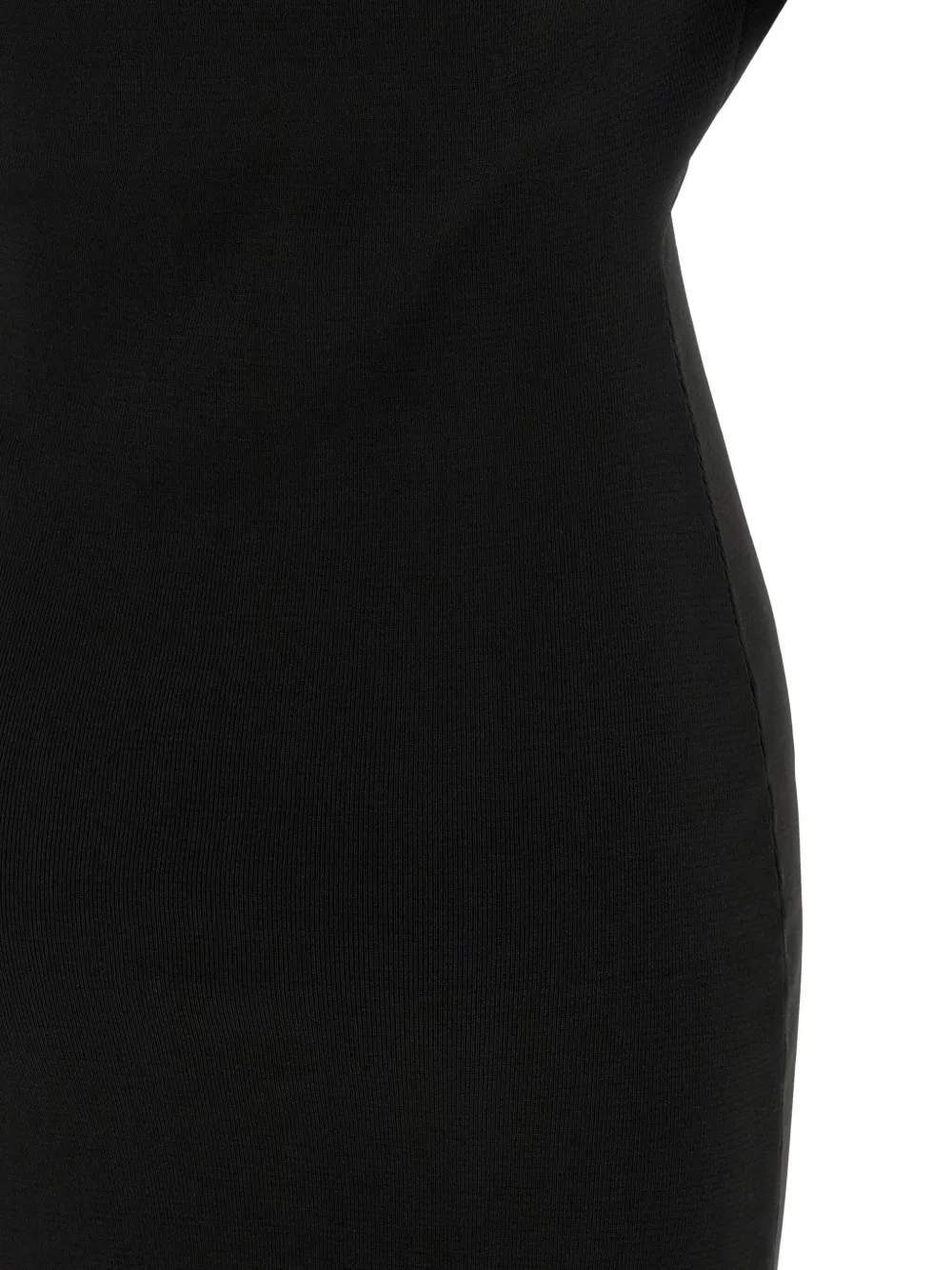 Armarium Off-shoulder Ribbed-knit Midi Dress In Black