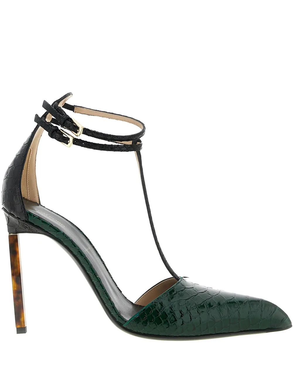 TOM FORD 105mm T-strap pumps Green