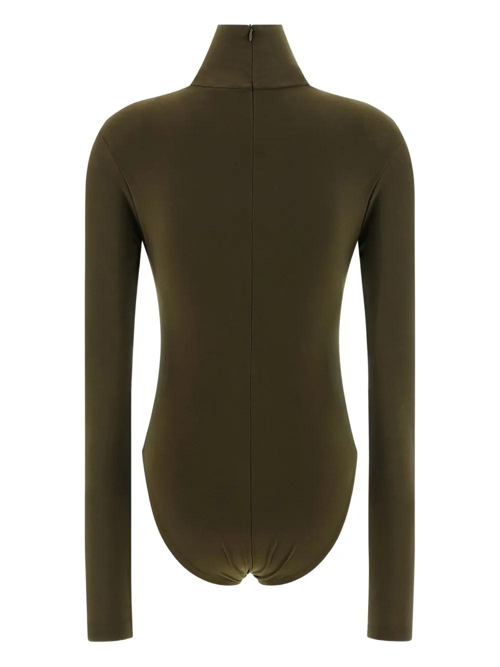 Norma Kamali High-neck Long-sleeved Bodysuit In Green
