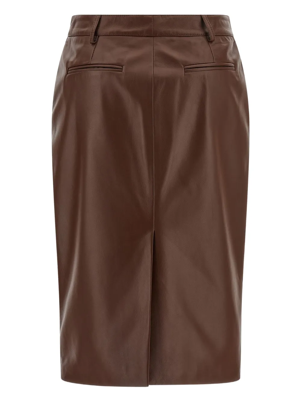 Giuseppe Di Morabito leather pencil skirt - Bruin