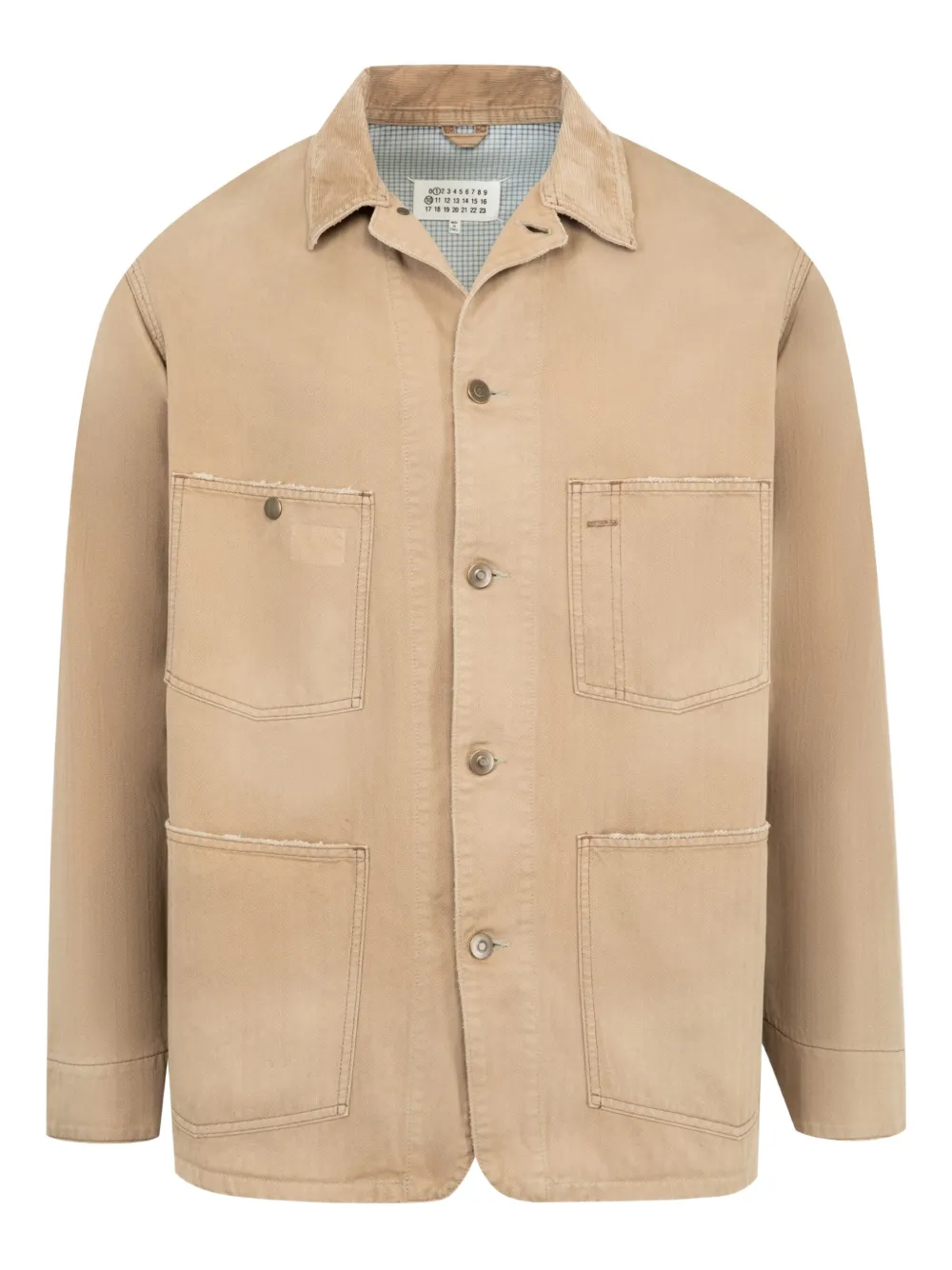 Maison Margiela herringbone-weave shirt jacket - ニュートラル Maison Margiela herringbone-weave shirt jacket - ニュートラル
