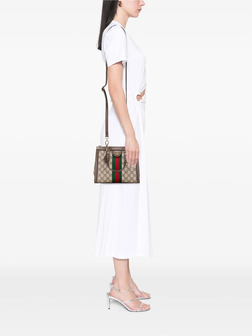 Gucci Pre-Owned 2016-2025 Small GG Supreme Ophidia satchel | Pre-Owned | Image 2