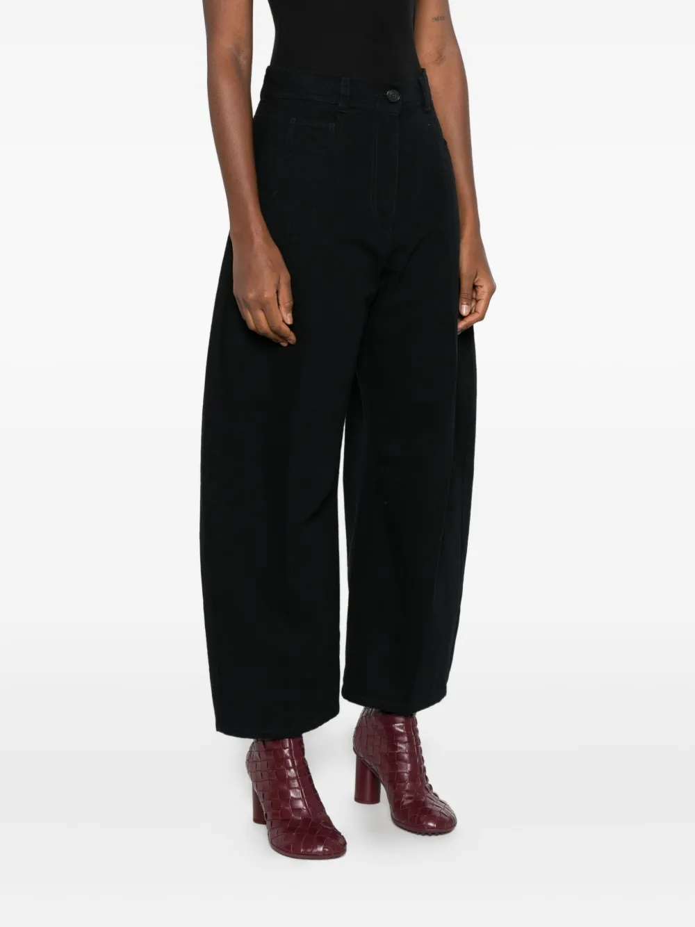 Mark Kenly Domino Tan Balloon Trousers In Black
