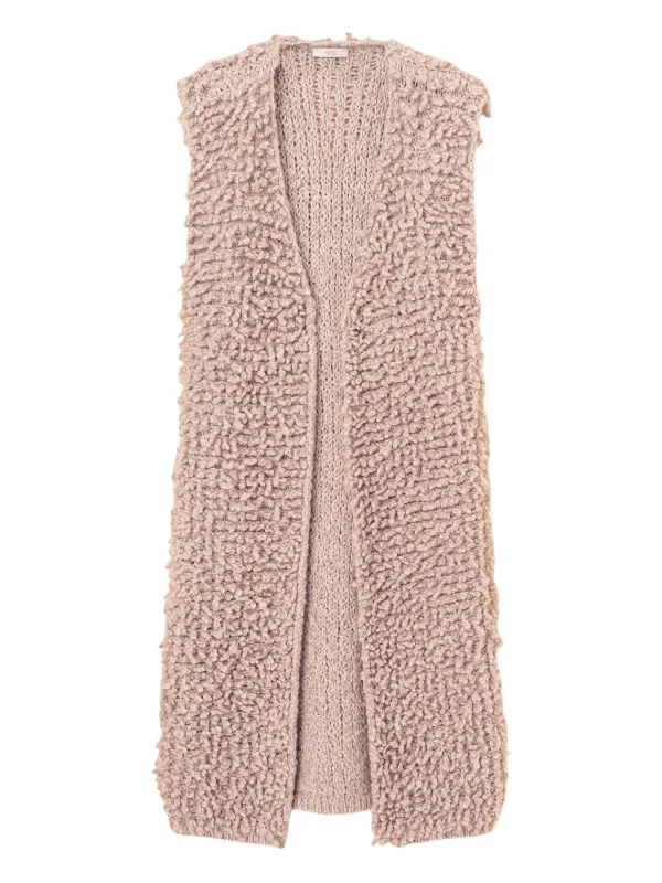Fedeli Bouclé Vest in Pink