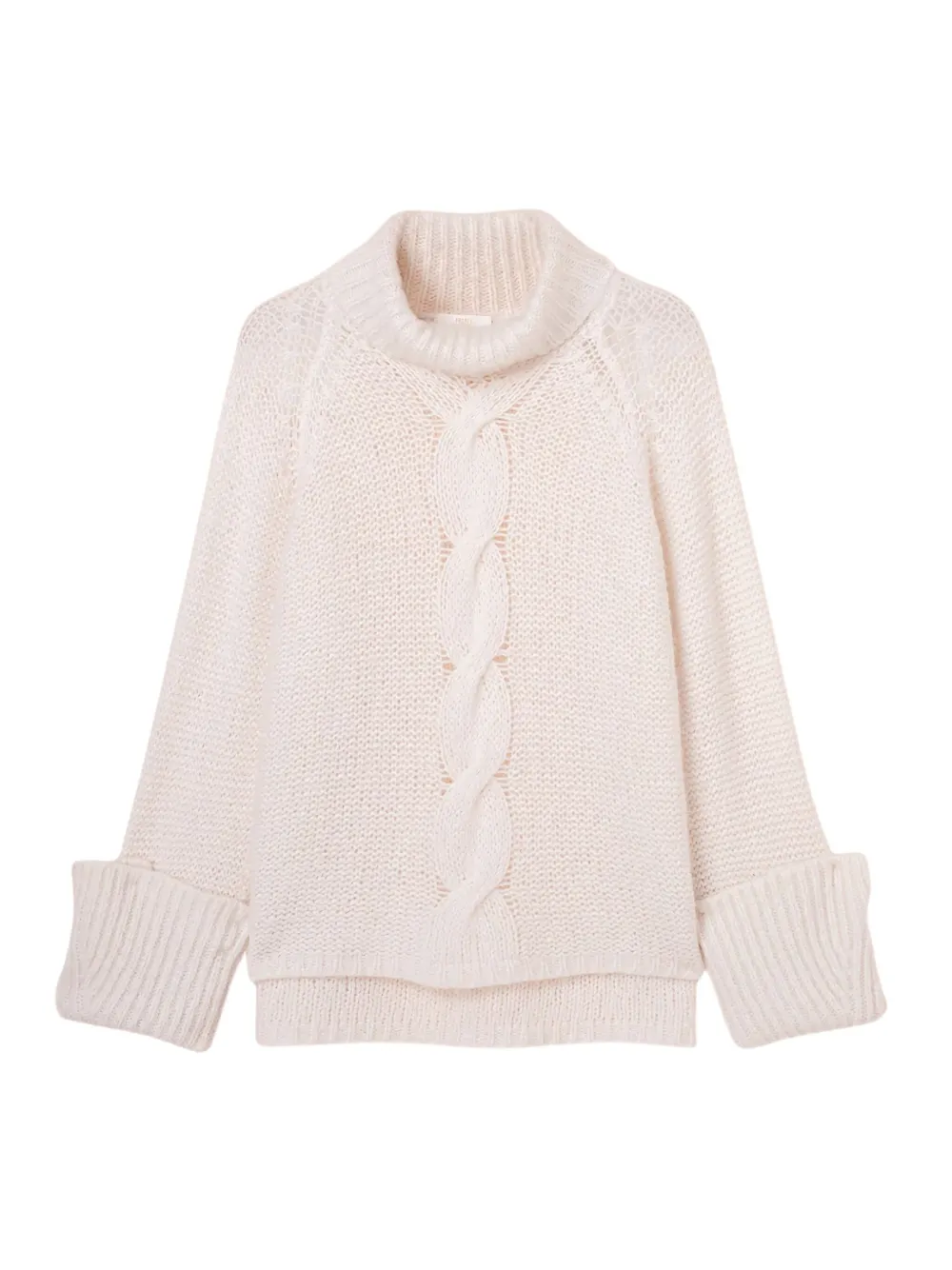 Fedeli Cable-knit Roll-neck Sweater In Neutral
