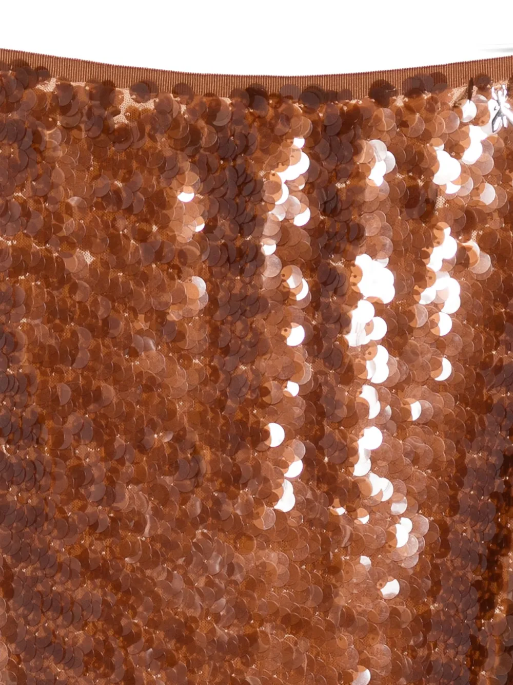 Patrizia Pepe Sequin-embellished Skirt In Brown