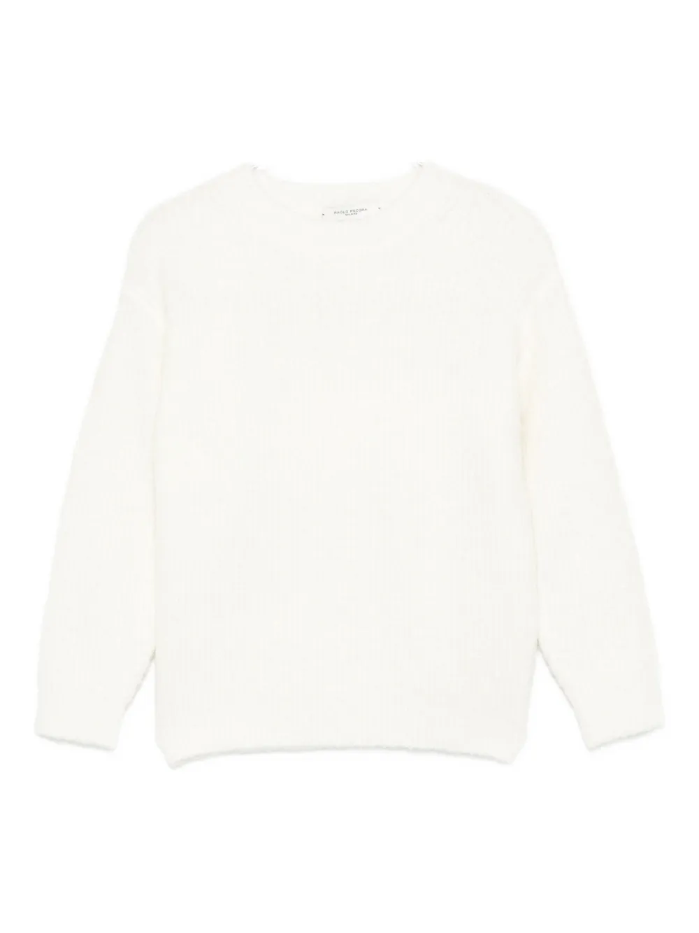 Paolo Pecora Kids ribbed crew-neck sweater - Bianco