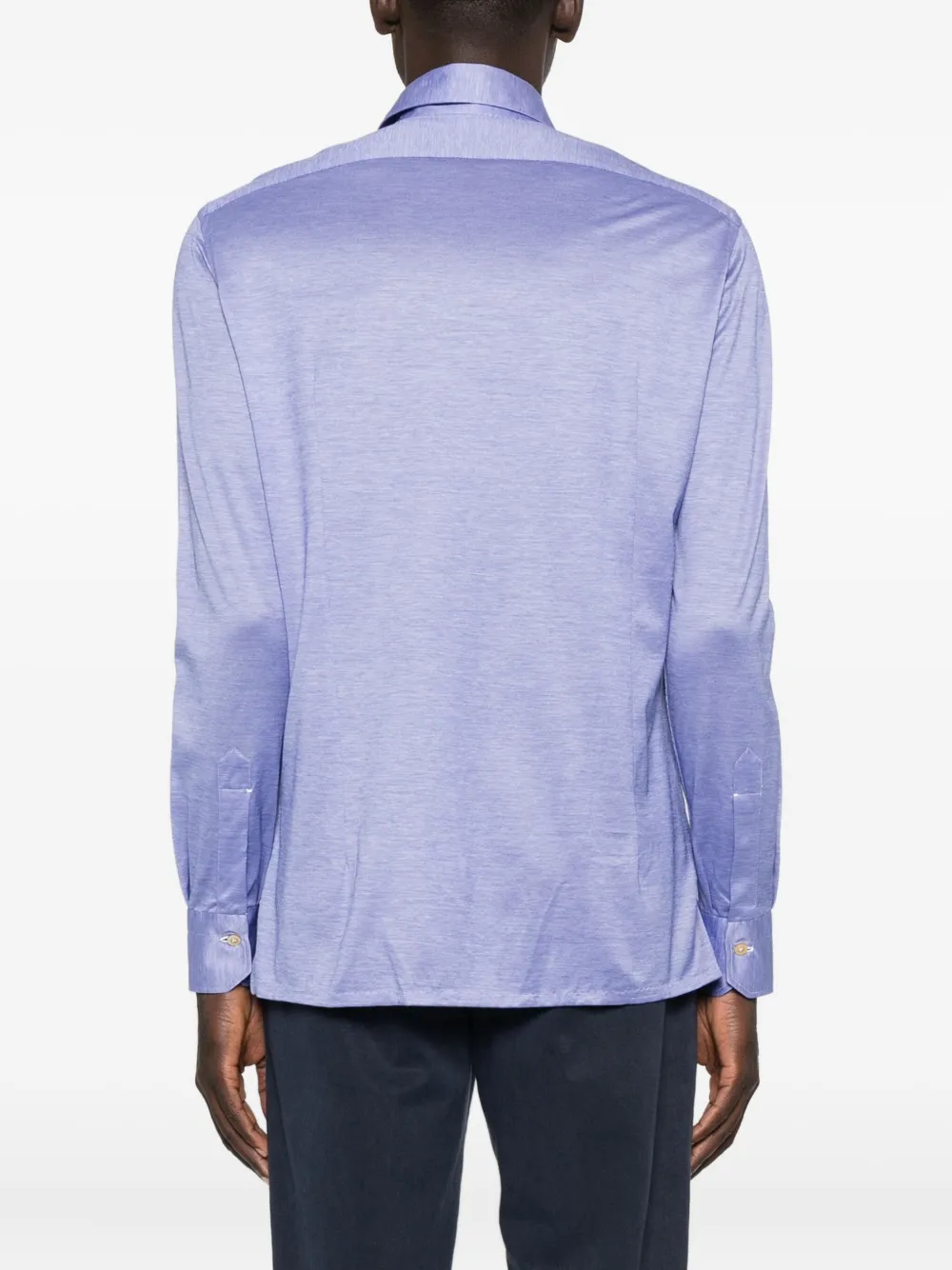 Kiton Katoenen overhemd Blauw