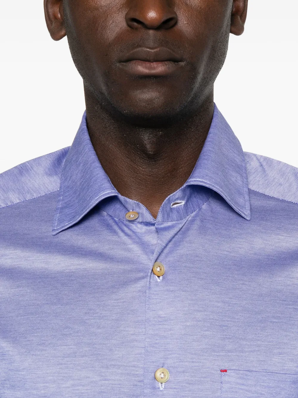 Kiton Katoenen overhemd Blauw