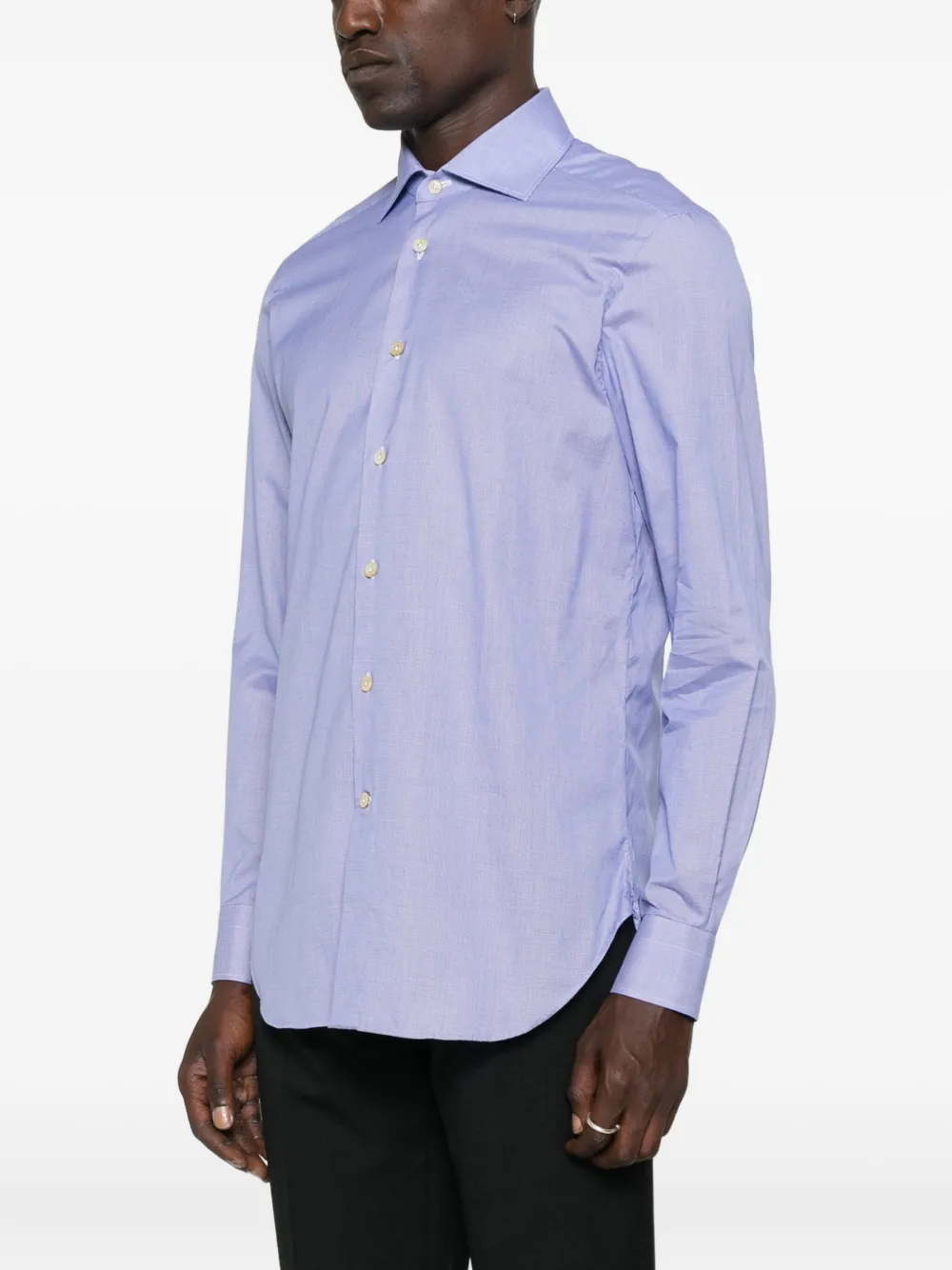 Kiton Overhemd met knopen Blauw
