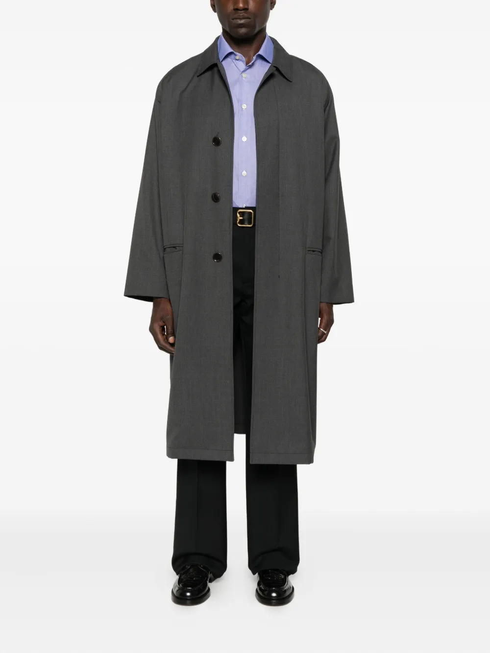 Kiton Overhemd met knopen - Blauw