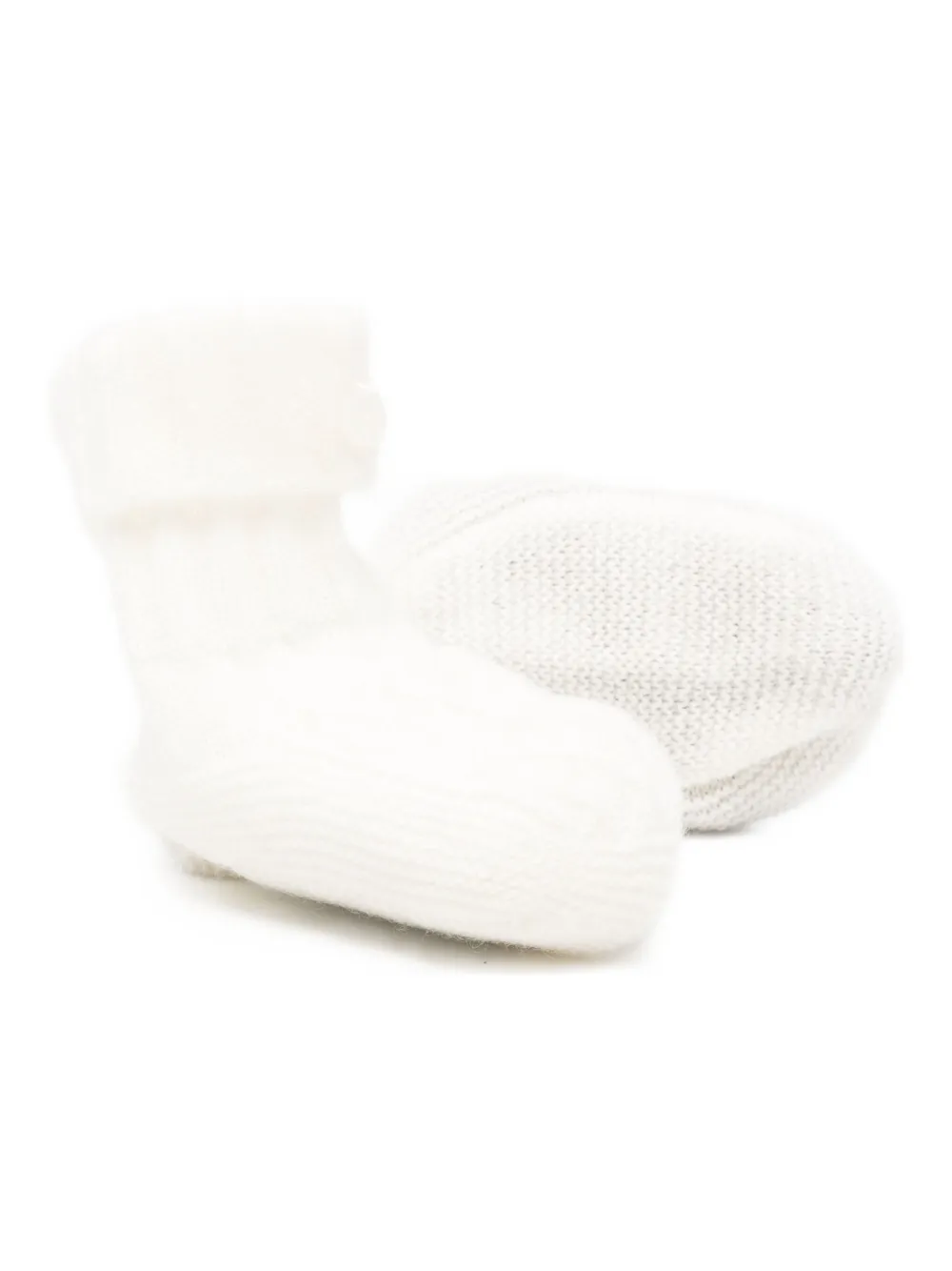 Tartine Et Chocolat Kabelgebreide slippers - Wit