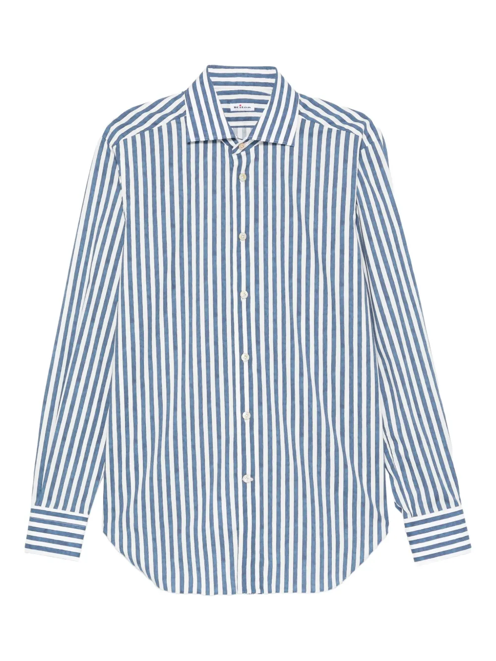 Kiton striped buttoned shirt | Blue | Image 1