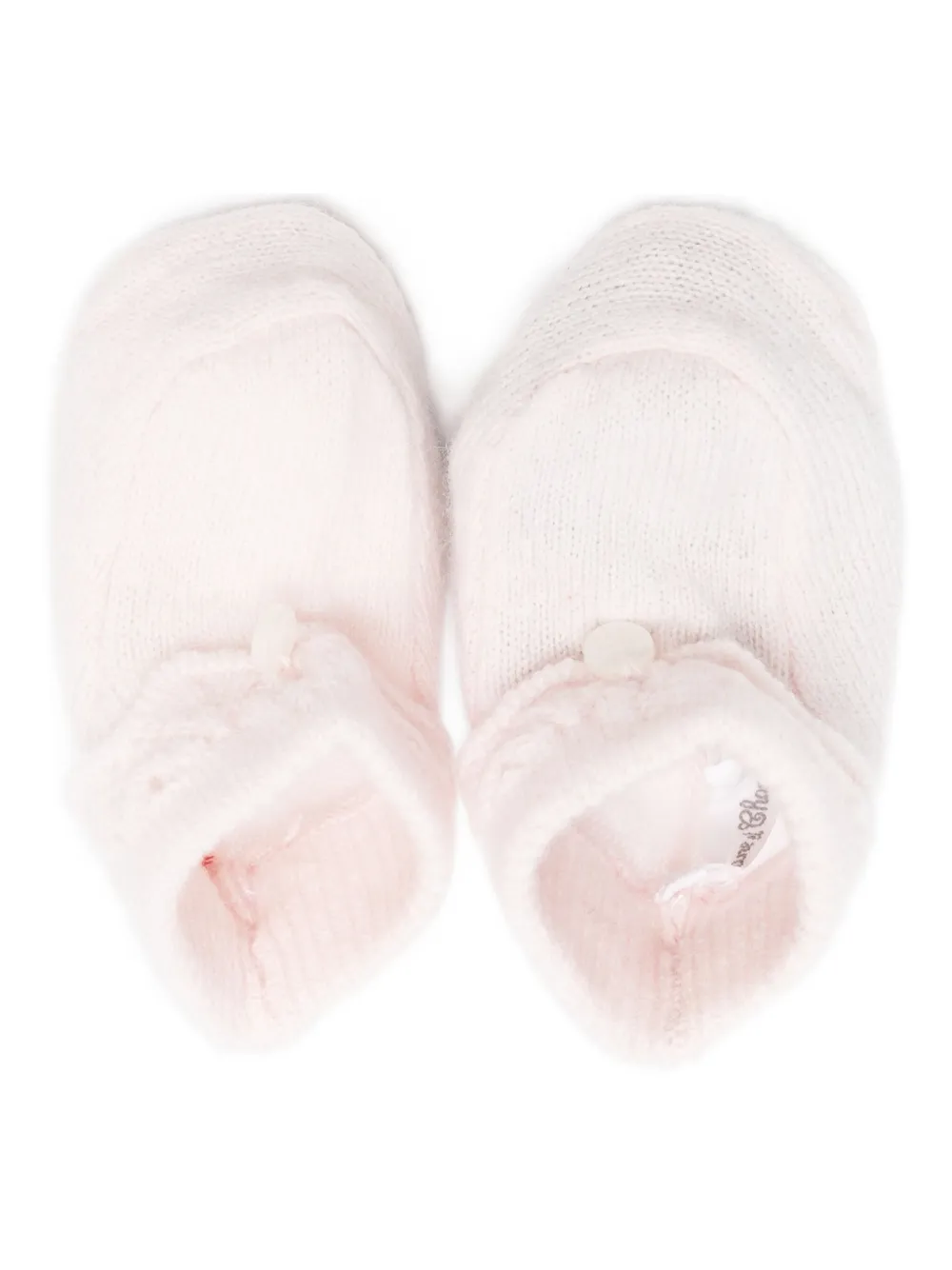 Tartine Et Chocolat Gebreide laarzen met franje Roze