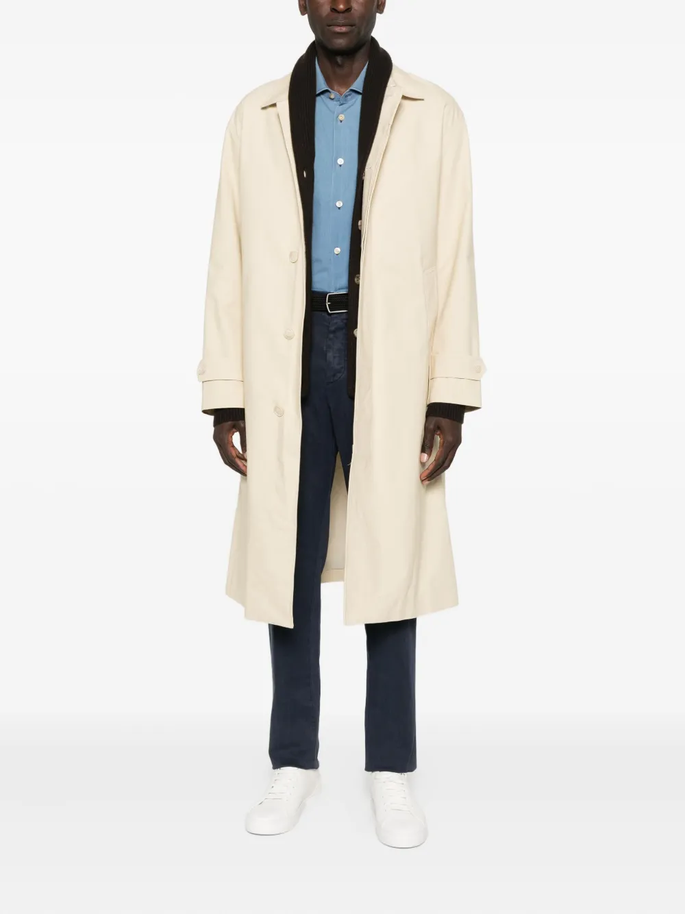 Kiton Katoenen overhemd - Blauw