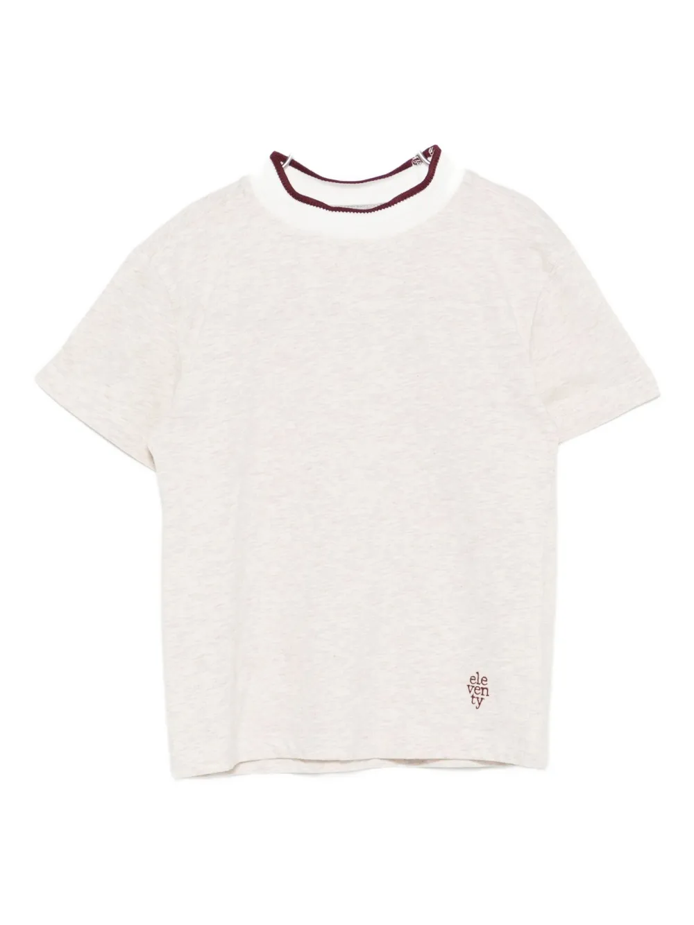 Eleventy Kids' Crew-neck T-shirt In White