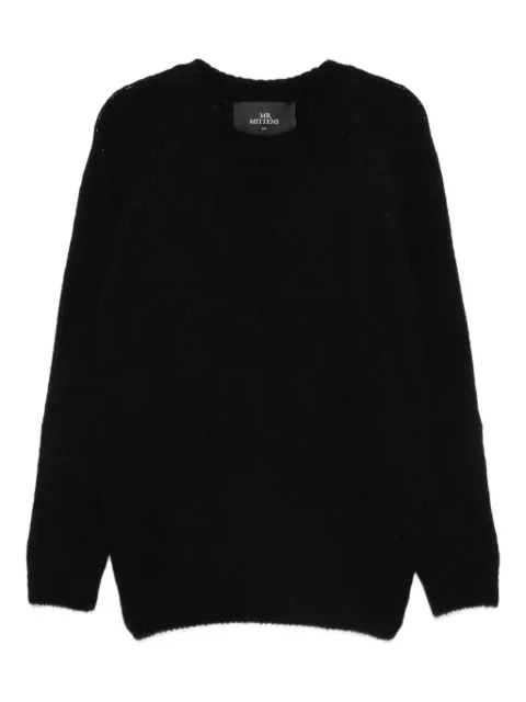 I Love Mr Mittens raglan-sleeve crew-neck sweater