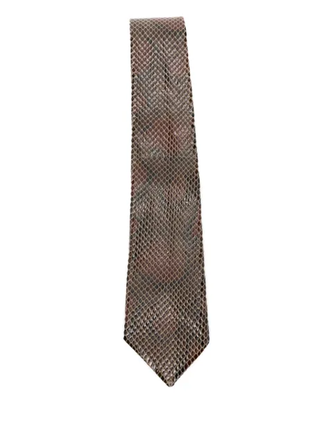 Sunflower snakeskin-effect tie
