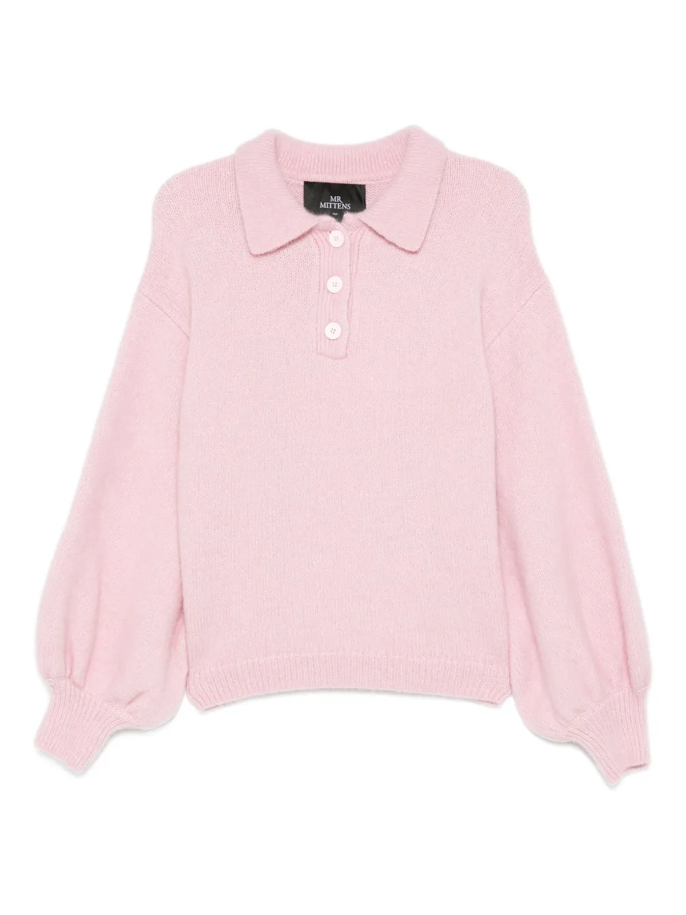 I Love Mr Mittens balloon-sleeve polo-neck sweater | Pink | Image 1