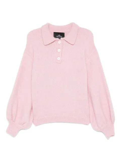 I Love Mr Mittens balloon-sleeve polo-neck sweater