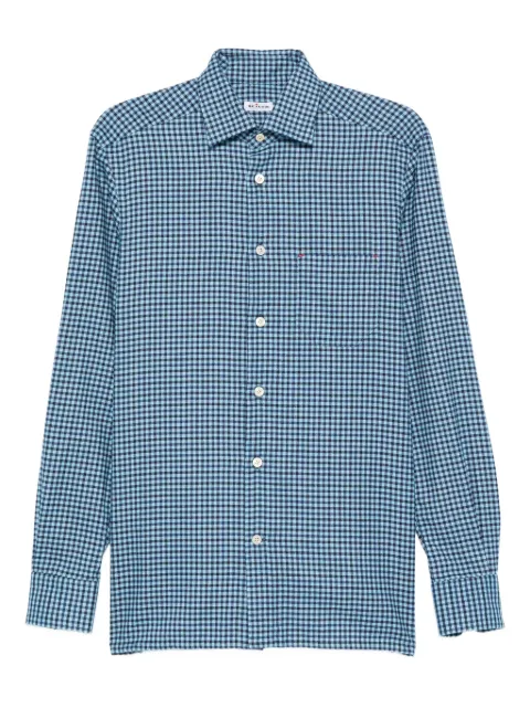Kiton long-sleeve checked shirt