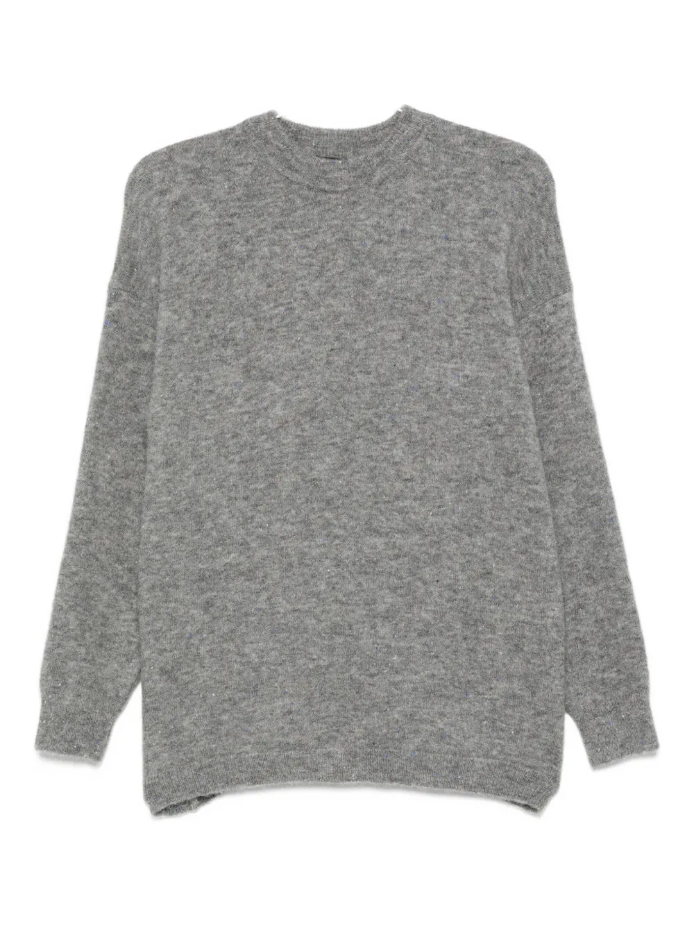 I Love Mr Mittens crew-neck long-sleeve sweater | Grey | Image 1