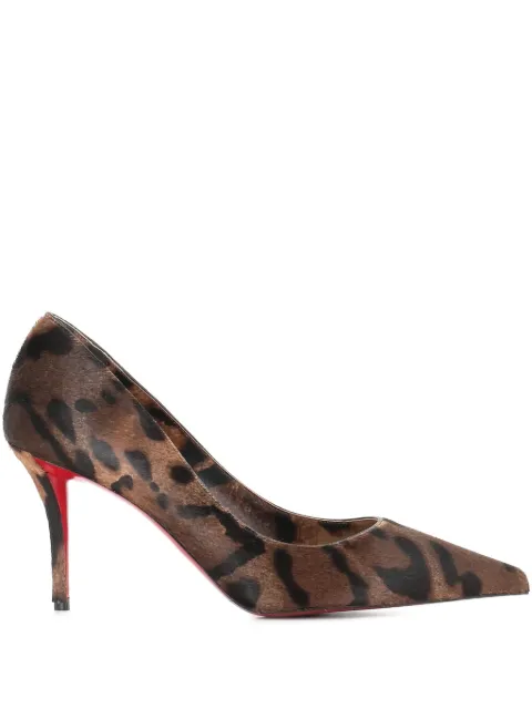 Christian Louboutin حذاء بكعب عالي رفيع وطبعة جلد الفهد