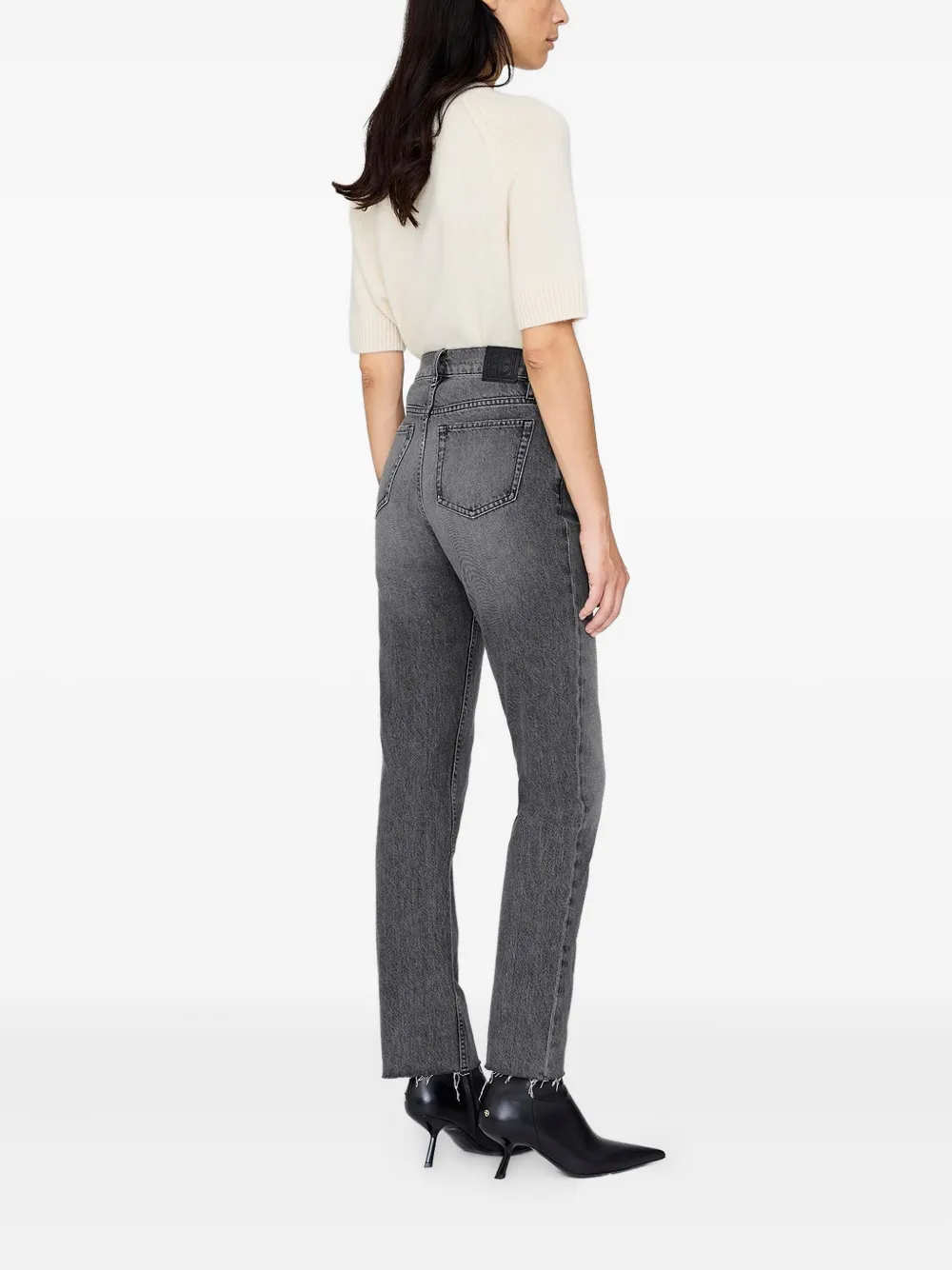 Anine Bing High-rise Jeans In Gray