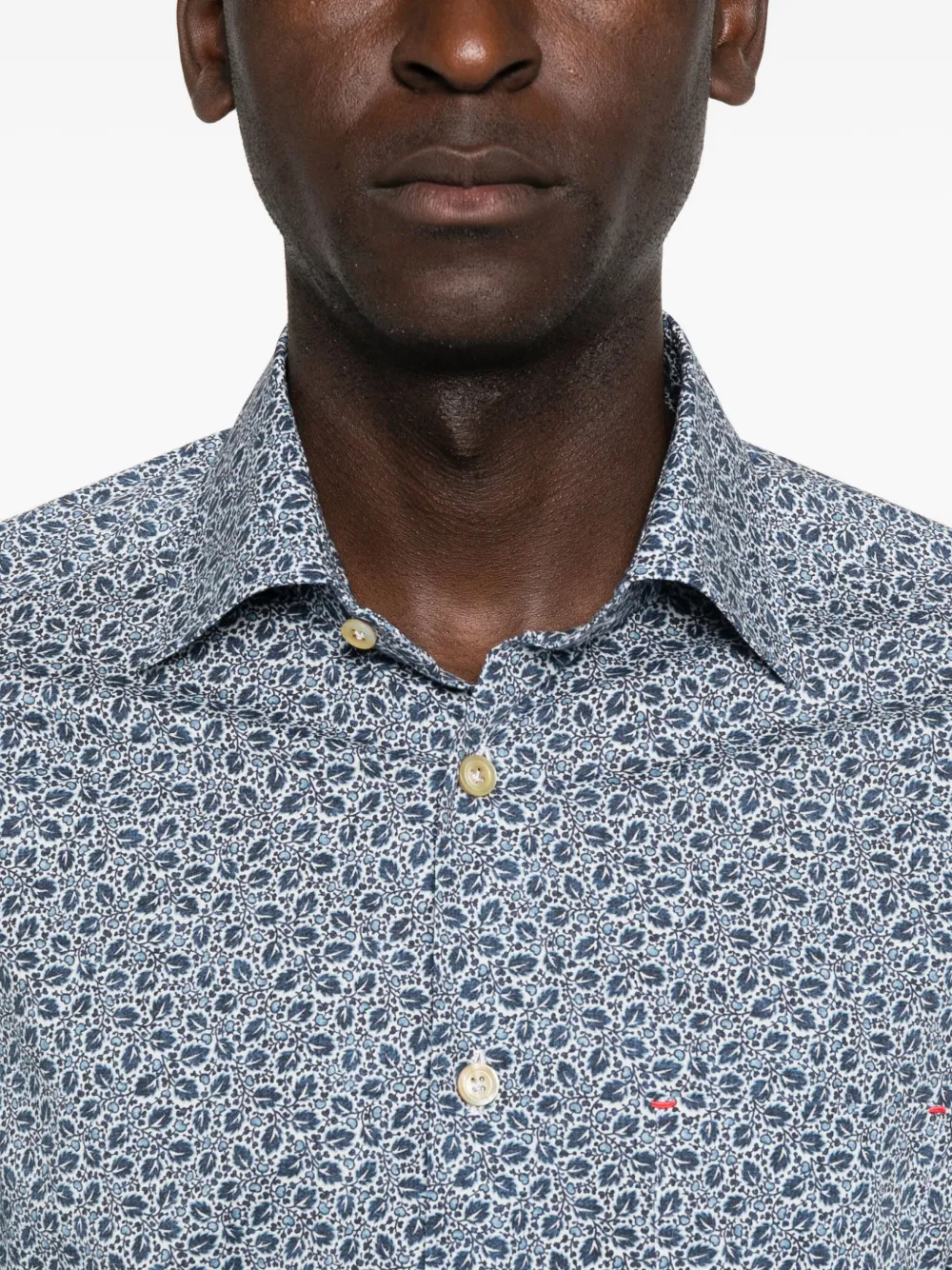 Kiton Overhemd met patroon Blauw