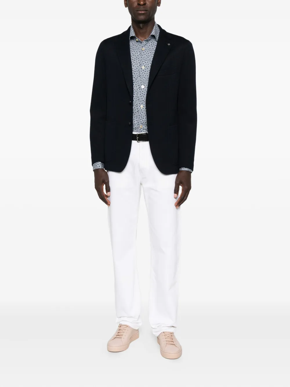 Kiton Overhemd met patroon - Blauw