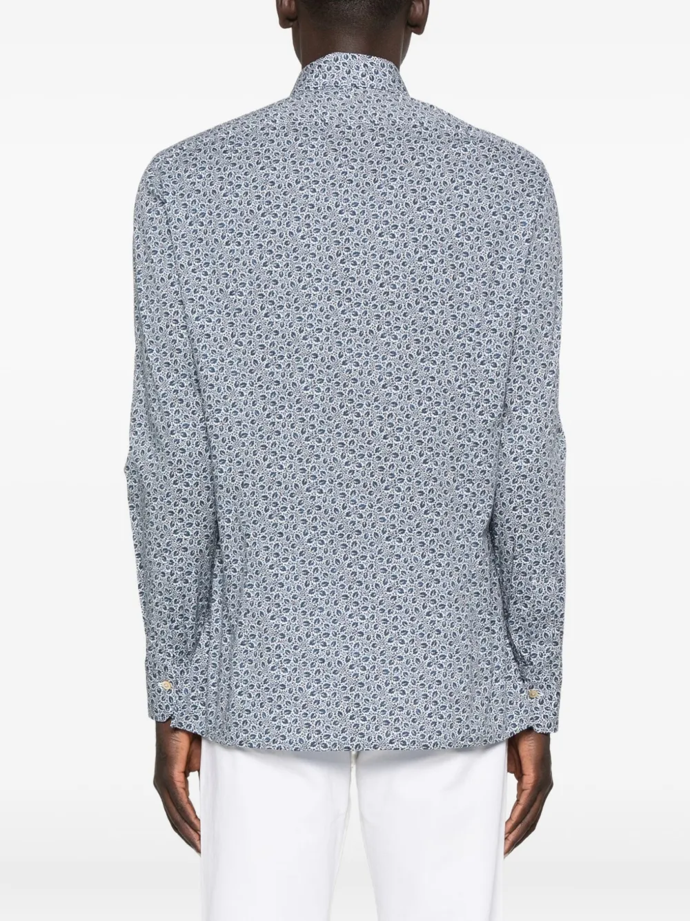 Kiton Overhemd met patroon Blauw