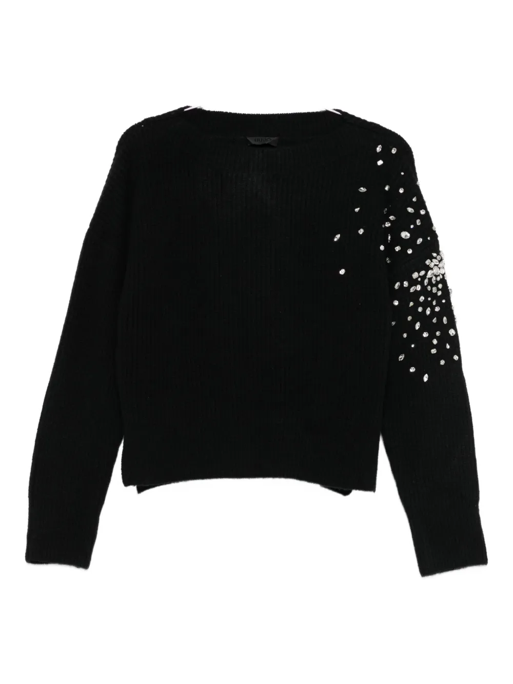 LIU JO crystal-embellished knit top | Black | Image 1