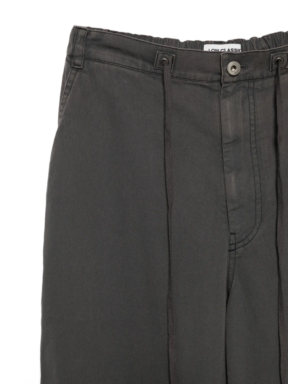 Low Classic Drawstring Pocket Trousers In Gray