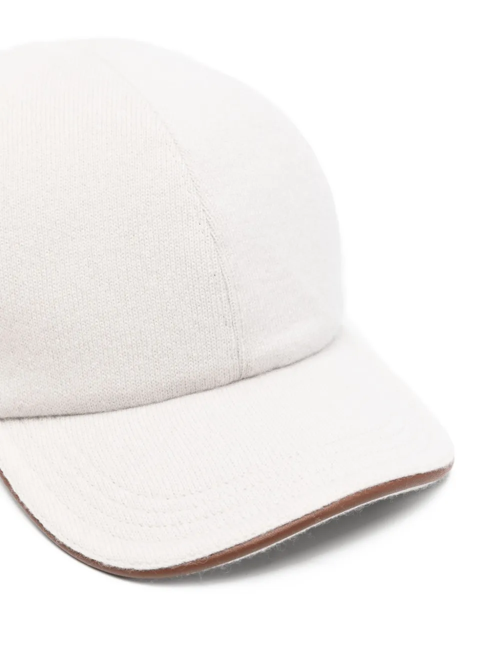 Kiton Kasjmier honkbalpet Wit