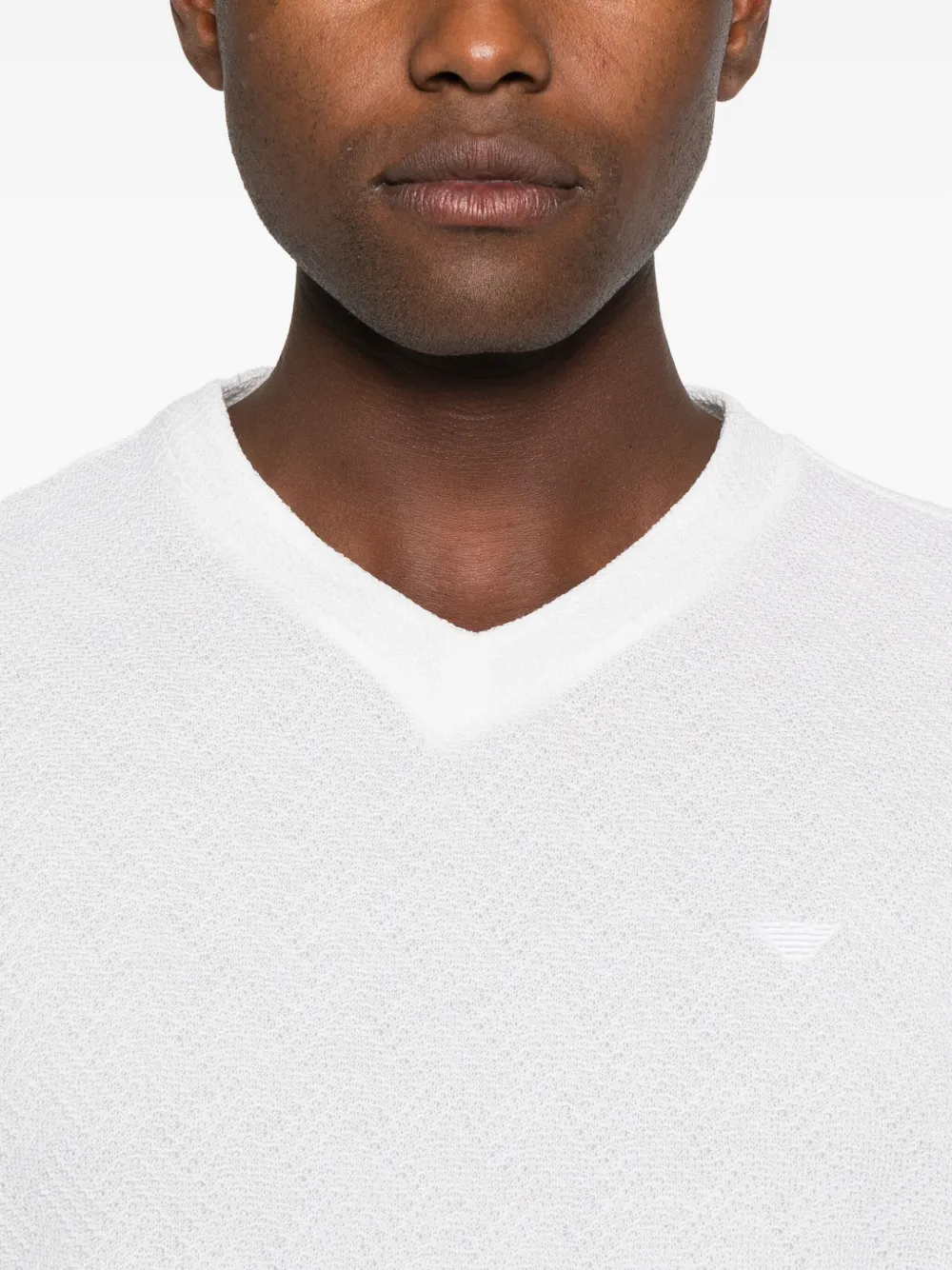 Emporio Armani T-shirt met V-hals Wit