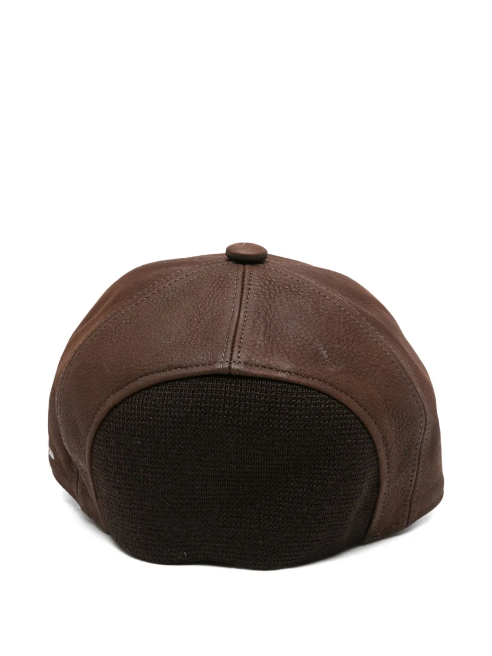 Kiton logo-embroidered leather baseball cap - Bruin