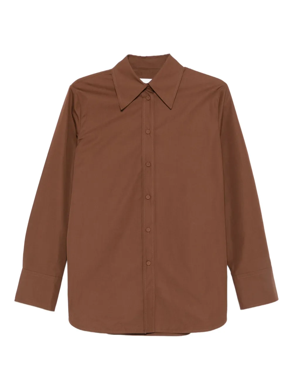 Jil Sander Button-down Long-sleeve Shirt In Brown