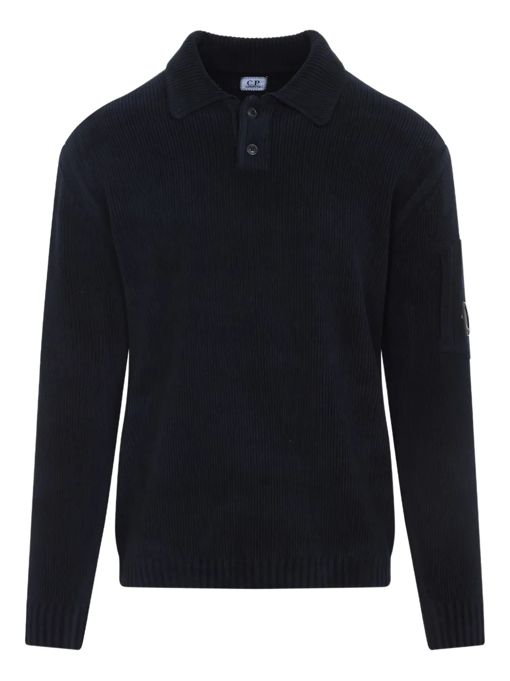 C.P. Company ribbed polo shirt | Blue | Image 1