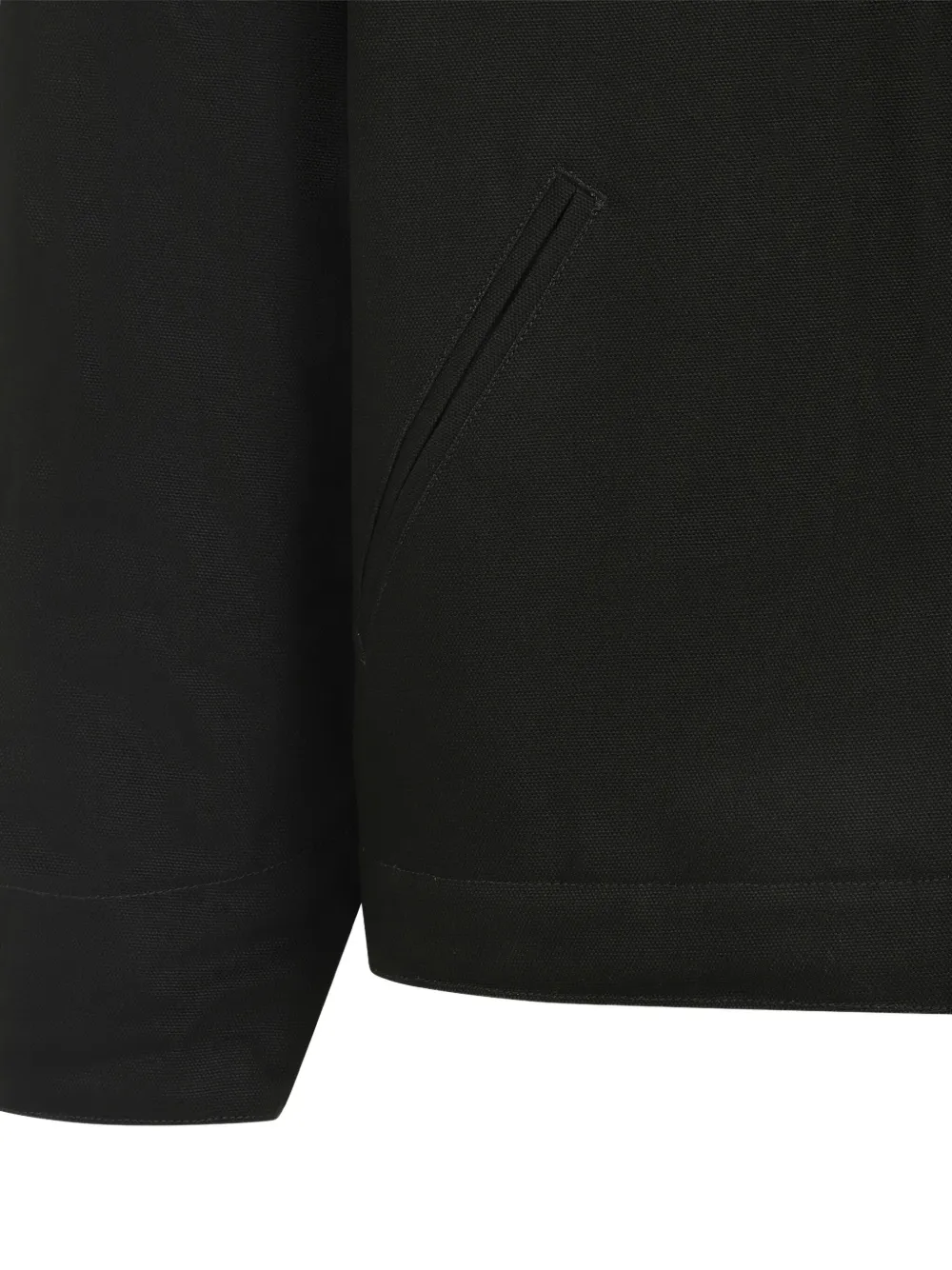 Carhartt Detroit Corduroy-collar Cotton Jacket In Black