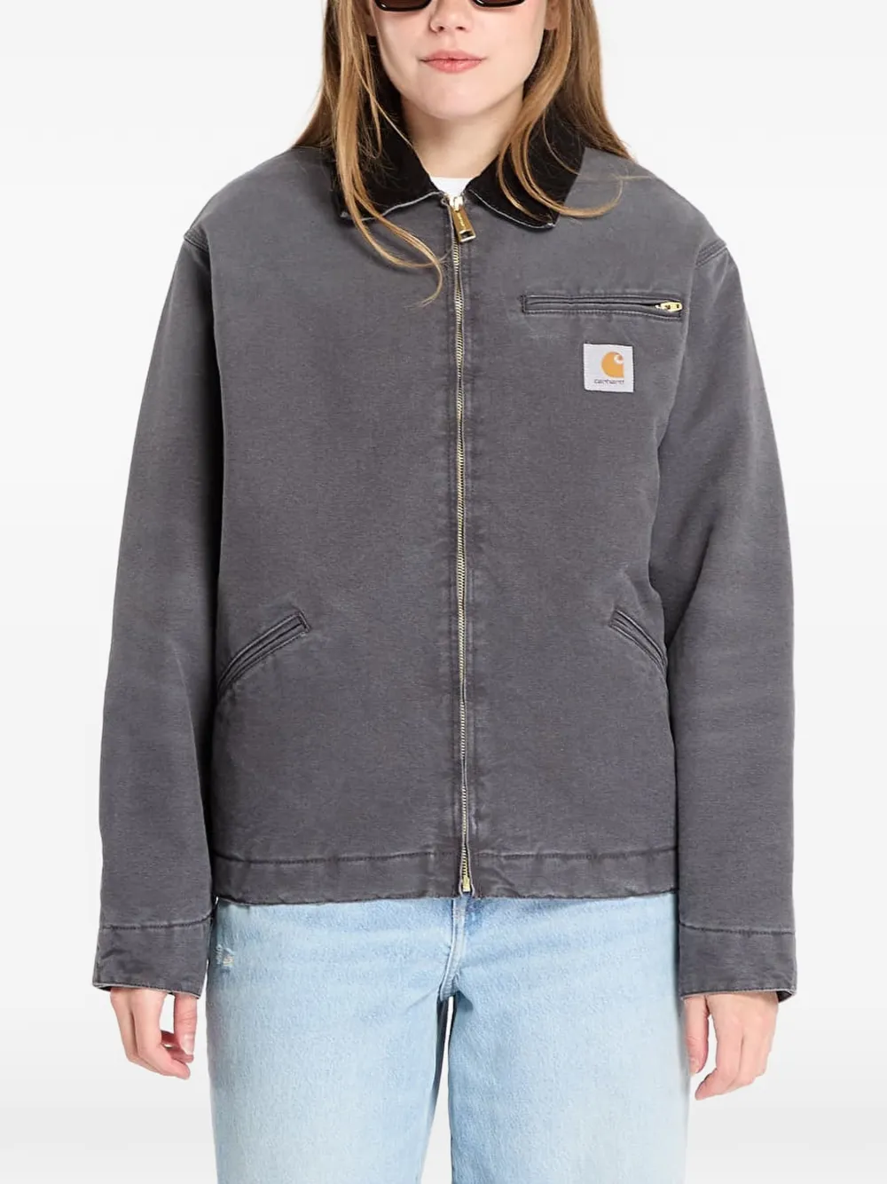 Carhartt WIP OG Detroit katoenen jack met rits Grijs