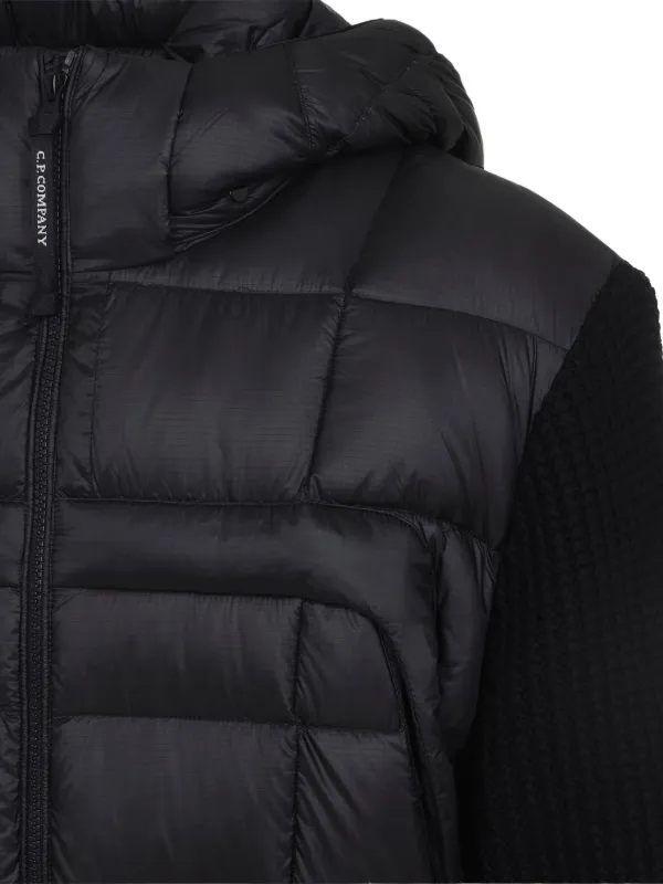 Company Quilted Hooded wool-sleeve Jacket Black FARFETCH TR