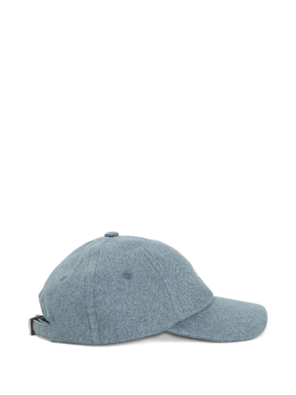 Jacquemus Gadjo logo-plaque Denim Cap | Blue | FARFETCH